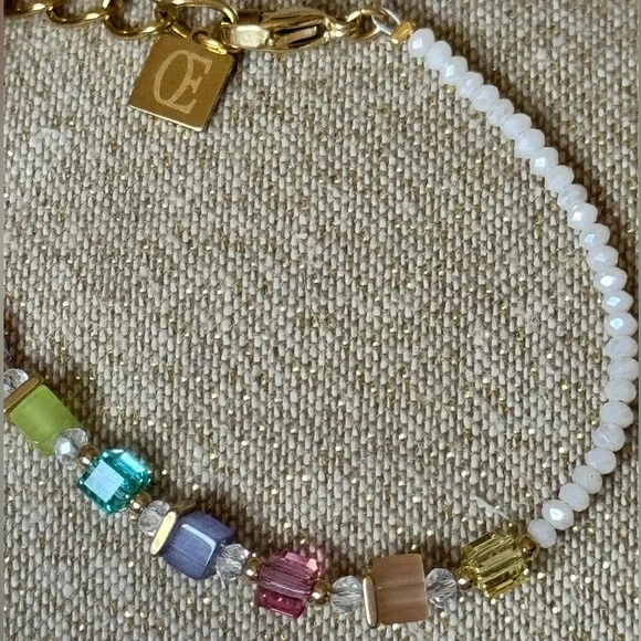 474. COEUR DE LION Multi-Color Cube Story Sparkling Necklace $105 retail NWOT - Picture 2 of 4